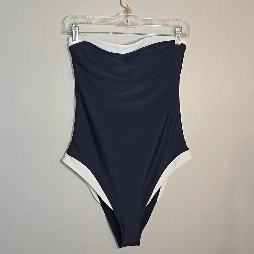 Abercrombie & Fitch A&F Marina One-Piece Adjustable Removable Straps Swimsuit - Picture 3 of 15